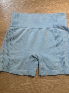 Amazon Light Blue High-Waist Seamless Bike Shorts